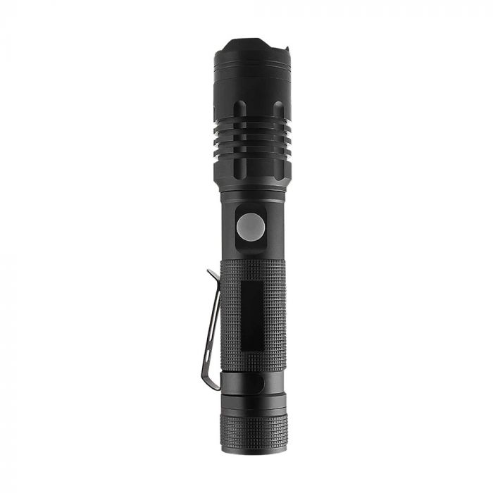 LED RECHARGEABLE TORCH LIGHT 10W 1000lm 35x175x195mm BLACK IP54