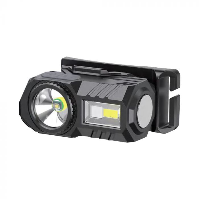 LED RECHARGEABLE HEAD LIGHT WITH BELT RGB 68x31x45mm IP43