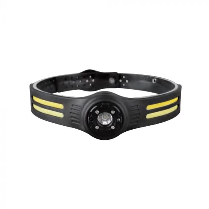 LED COB SILICON HEAD LIGHT WITH BELT RECHARGEABLE  470lm 6605x46x27mm IP43