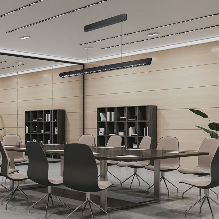 LED LINEAR HANGING LIGHT 36W 3IN1 2880lm 1227x50x60mm BLACK