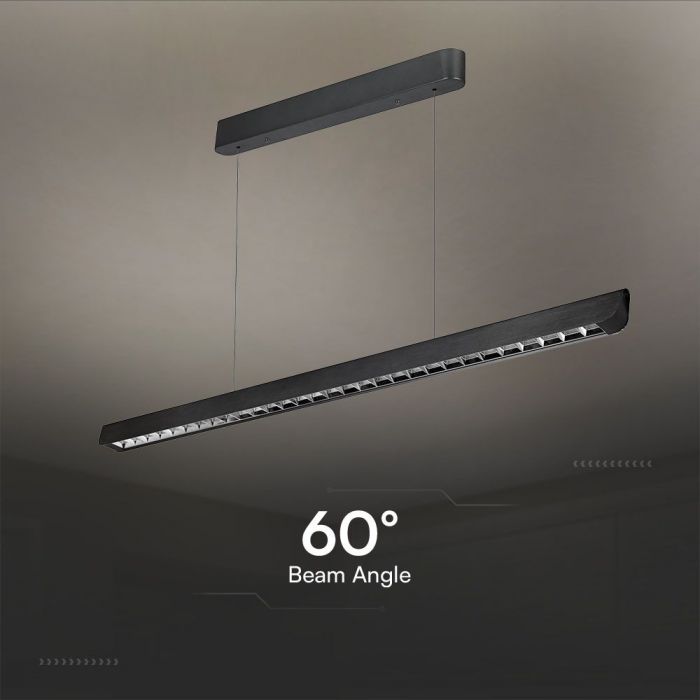 LED LINEAR HANGING LIGHT 36W 3IN1 2880lm 1227x50x60mm BLACK