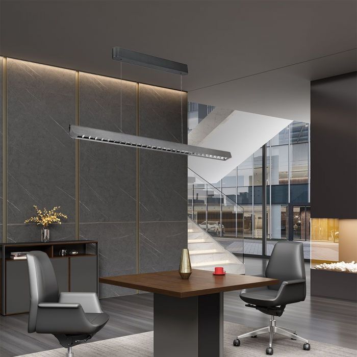 LED LINEAR HANGING LIGHT 36W 3IN1 2880lm 1227x50x60mm MATT GREY