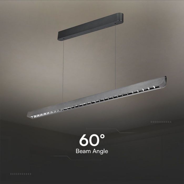 LED LINEAR HANGING LIGHT 36W 3IN1 2880lm 1227x50x60mm MATT GREY