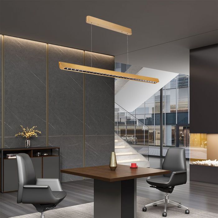 LED LINEAR HANGING LIGHT 36W 3IN1 2880lm 1227x50x60mm MATT GOLD