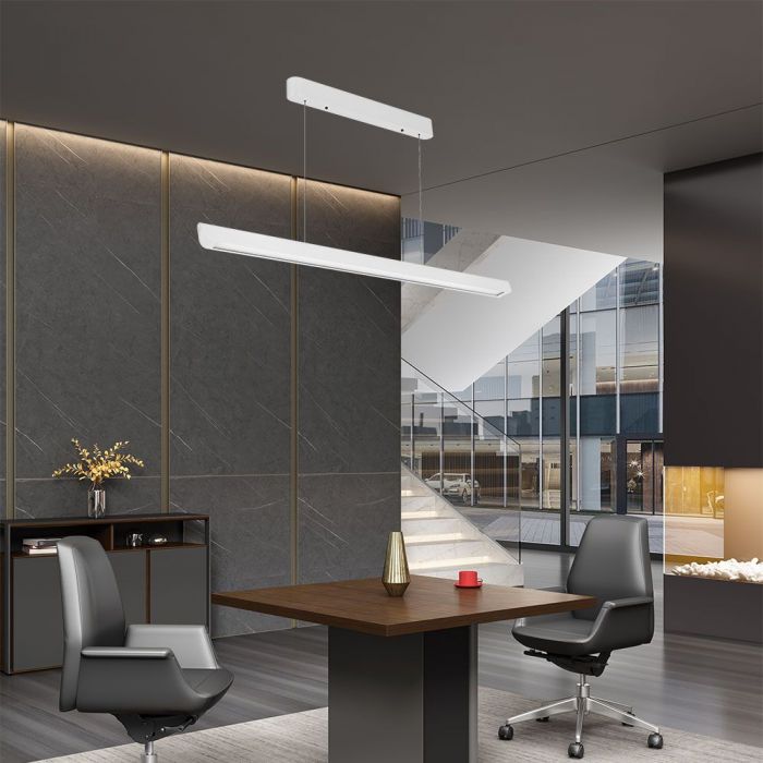 LED LINEAR HANGING LIGHT 36W 3IN1 2880lm 1227x50x60mm DIFF. PLATE TYPE WHITE