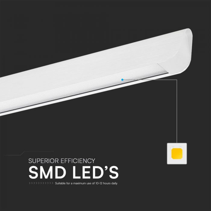 LED LINEAR HANGING LIGHT 36W 3IN1 2880lm 1227x50x60mm DIFF. PLATE TYPE WHITE