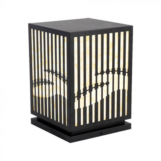 LED SOLAR GARDEN LAMP 2W WW 150x150x635mm BLACK IP65