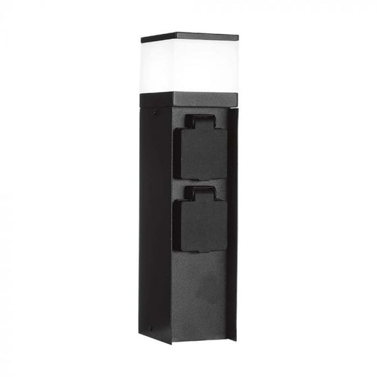 LED BOLLARD LIAMP WITH 2 WAY SOCKET G9 70x70x300mm BLACK IP44
