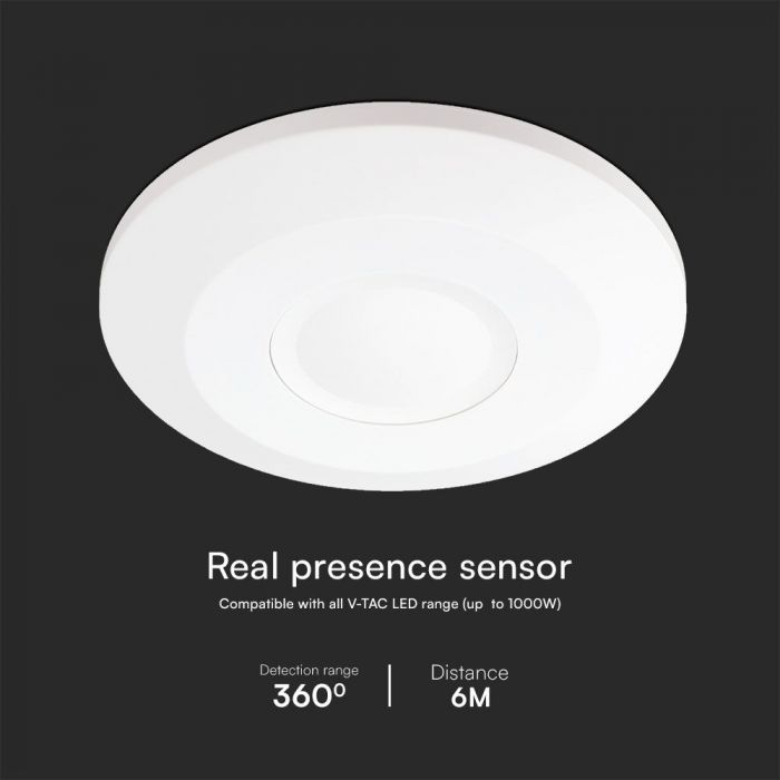 LED REAL PRESENCE SENSOR 3M RADIUS WHITE