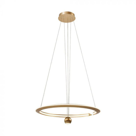 LED PENDANT LIGHT 45W WW 5500lm 120° 620x1200mm Brush Gold
