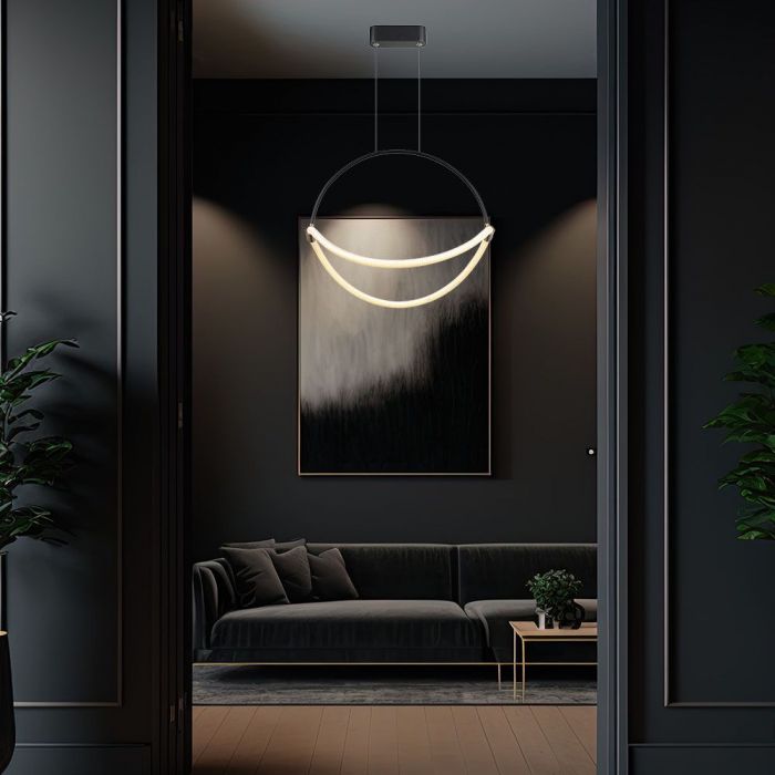 LED PENDANT LIGHT 16W WW 1920lm 120° 500x160x1700mm BLACK