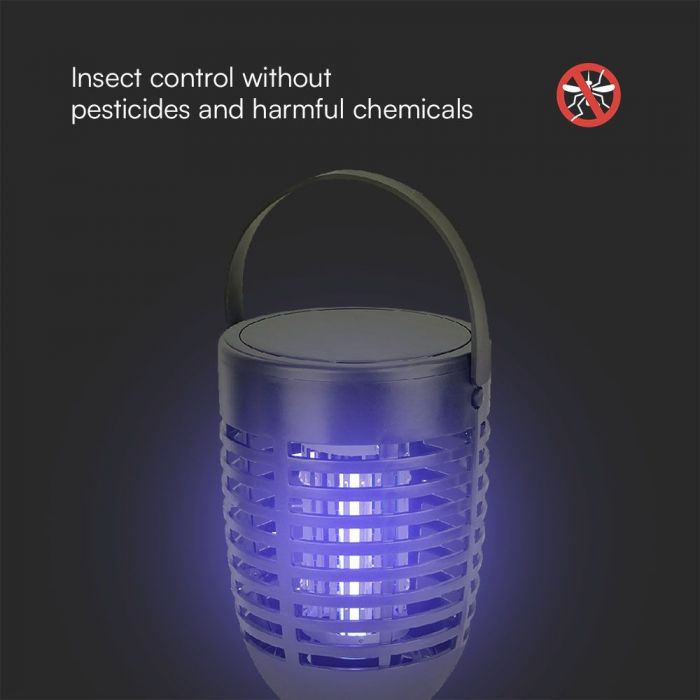 LED 3IN1 SOLAR BUG ZAPPER 128x128x672mm IP24