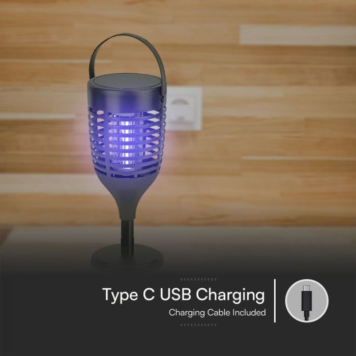 LED 3IN1 SOLAR BUG ZAPPER 128x128x672mm IP24