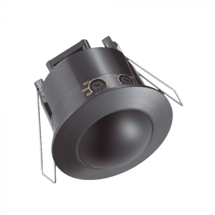 LED RECESSED PIR CEILING SENSOR (MAX:500W LED)  76x75.6mm FULL BLACK