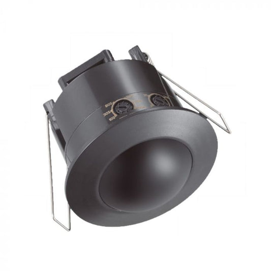 LED RECESSED PIR CEILING SENSOR (MAX:500W LED)  76x75.6mm FULL BLACK