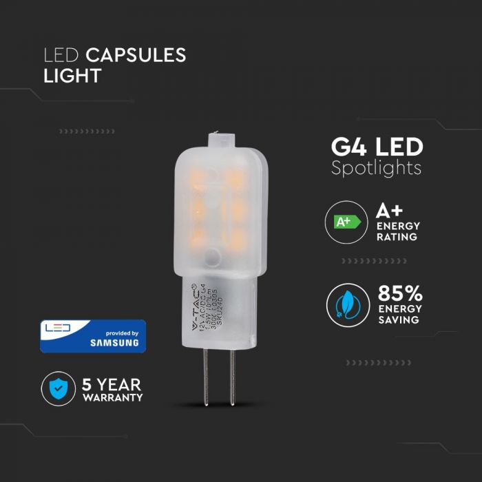 LED Spotlight SAMSUNG Chip G4 1.5W Plastic 3000K