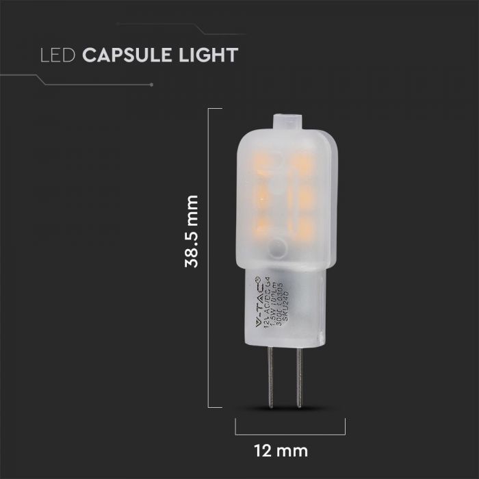 LED G4 LAMP 1.1W DL 100lm 12V 300° 10X37 PLASTIC SAMSUNG CHIP