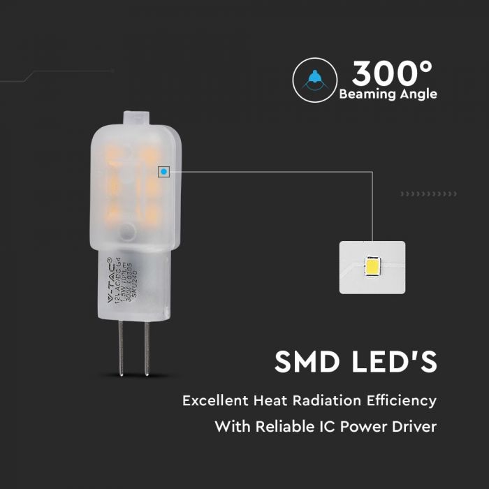 LED G4 LAMP 1.1W DL 100lm 12V 300° 10X37 PLASTIC SAMSUNG CHIP