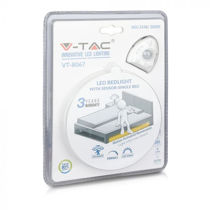 LED BEDLIGHT WITH SENSOR SINGLE BED 30LEDs DL 12V 3W 1.2M DIMMABLE