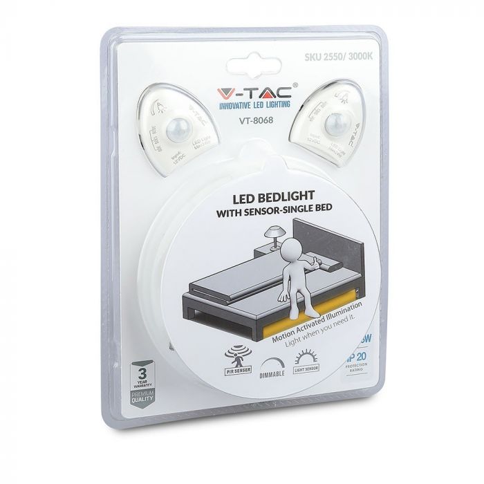 LED BEDLIGHT WITH SENSOR DOUBLE BED 30LEDs DL 12V 6W 1.2M DIMMABLE