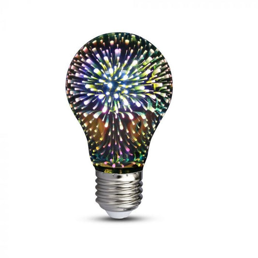 LED E27 3D FILAMENT LAMP 3W WW 20lm 360° 60X105