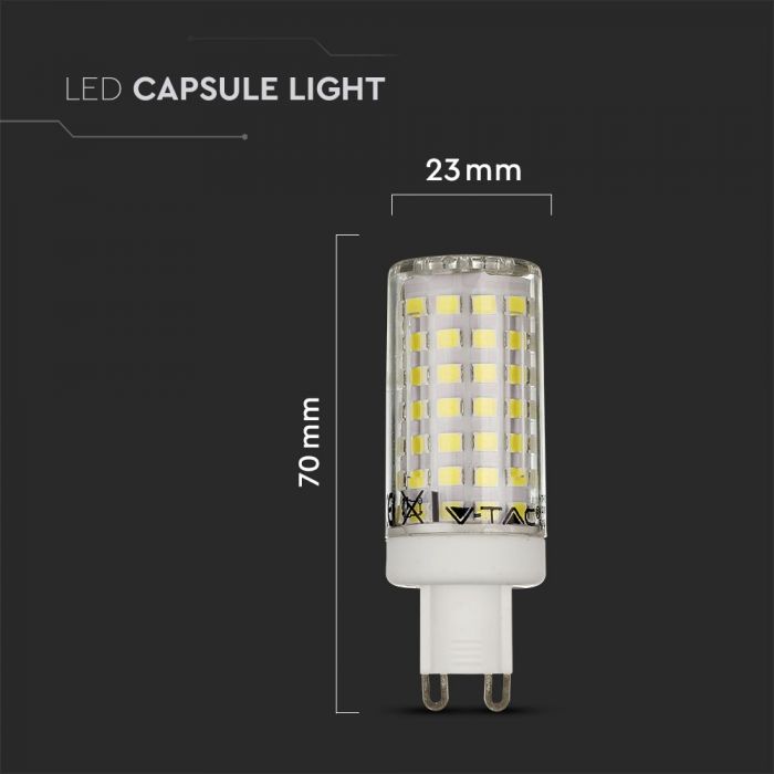 LED G9 LAMP 7W DL 650lm 300° 23X70