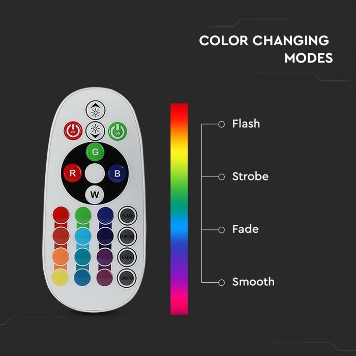 LED E14 LAMP RGB+CW 3.5W 320lm 200° CANDLE WITH REMOTE CONTROL DIMMABLE