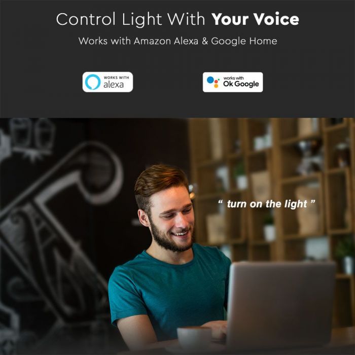 LED B22 WI-FI SMART LAMP 10W RGB+2700-6500K 806lm 200° 60X120 DIMMABLE