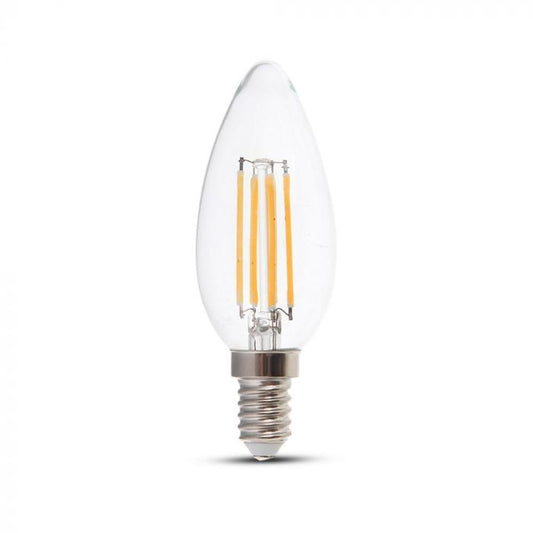 LED E14 FILAMENT LAMP 6W DL 800lm 300° CANDLE 35X98 A++