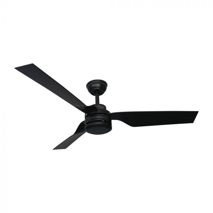 LED CEILING FAN WITH RF CONTROL/3 PC PLASTIC BLACK BLADES/65W AC MOTOR 52"(132CM) 3 SPEED