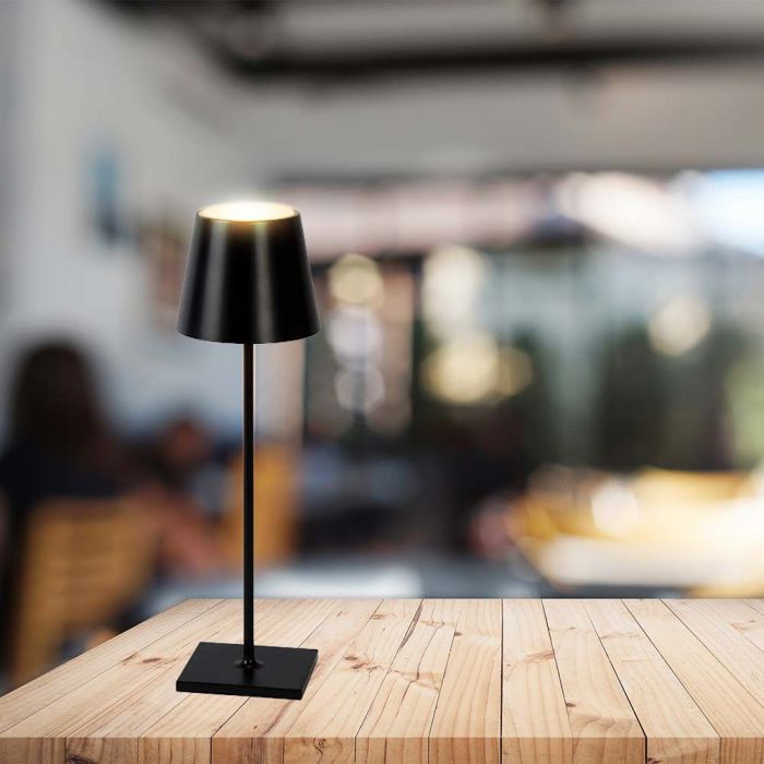 LED RECHARGEABLE DESK LAMP TOUCH DIMMABLE DL 3W 60lm BLACK BODY