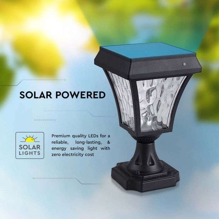 LED SOLAR STAND LAMP CC3 3IN1 110Lm 170° 15x15x24CM MATT BLACK BODY IP65