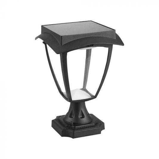 LED SOLAR STAND LAMP MATT BLACK WW+CW 110Lm 170° 175x175x25 IP65