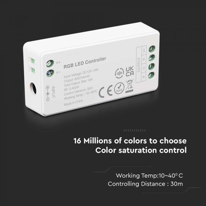 LED RGB WIFI CONTROLLER Max 12A 12/24V