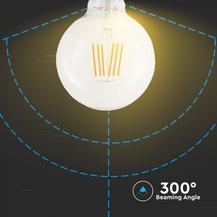LED Bulb SAMSUNG Chip Filament 6W E27 G125 Clear Cover 2700K