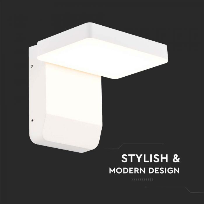 LED WALL LIGHT WHITE SQUARE 17W WW 2520lm 350° 178x170x160 ALUMINIUM IP65