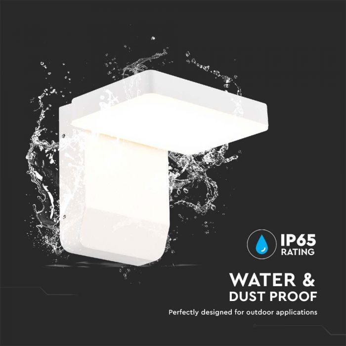 LED WALL LIGHT WHITE SQUARE 17W WW 2520lm 350° 178x170x160 ALUMINIUM IP65