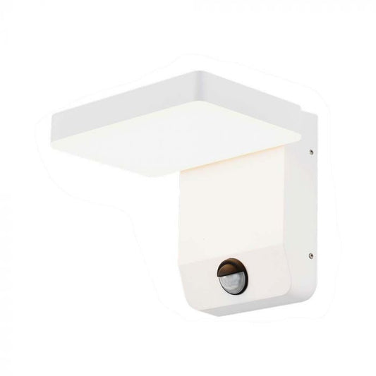 LED WALL LIGHT WITH SENSOR WHITE SQUARE 17W 2520lm WW 350° 17.8x17x16cm IP65