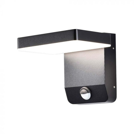 LED WALL LIGHT WITH SENSOR BLACK SQUARE 17W 2520lm WW 350° 17.8x17x16cm IP65