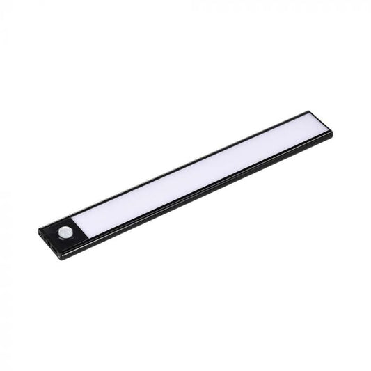 LED CABINET PIR SENSOR LIGHT BLACK BODY 2.5W DL 260lm 180° 600x40x9