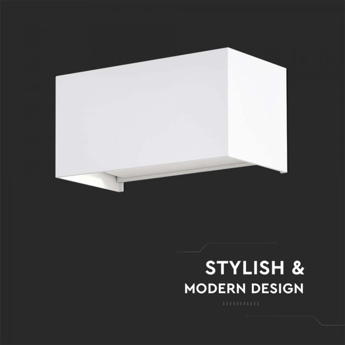 LED WALL LIGHT WHITE 24W WW 2720lm 120° 200x100x100 ALUMINIUM IP65