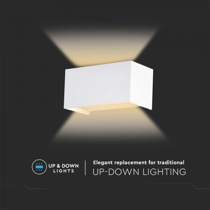 LED WALL LIGHT WHITE 24W WW 2720lm 120° 200x100x100 ALUMINIUM IP65