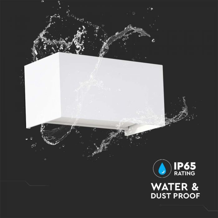 LED WALL LIGHT WHITE 24W WW 2720lm 120° 200x100x100 ALUMINIUM IP65