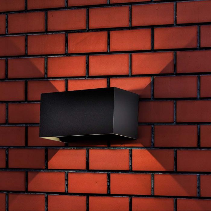 LED WALL LIGHT GREY 24W DL 2720lm 120° 200x100x100 ALUMINIUM IP65