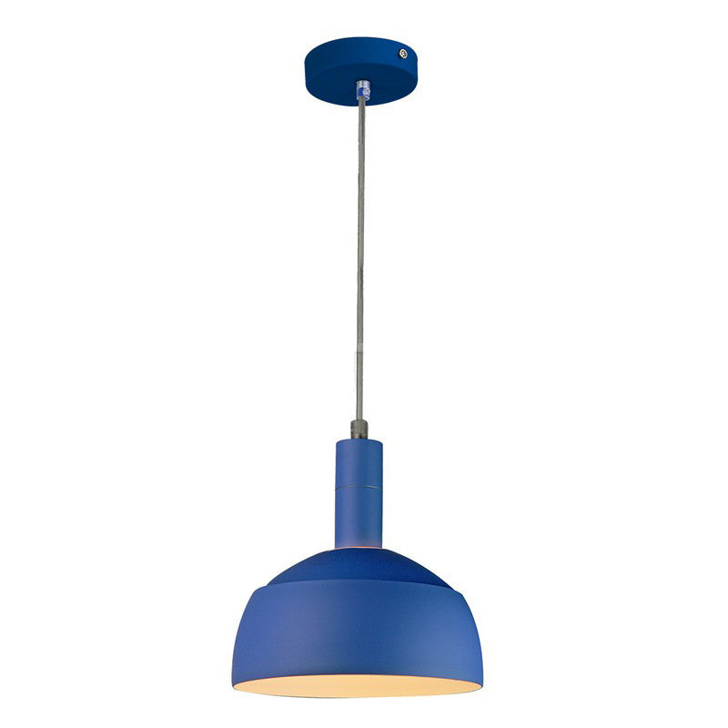 Plastic Pendant Lamp Holder E14 Slide Aluminium Shade Blue