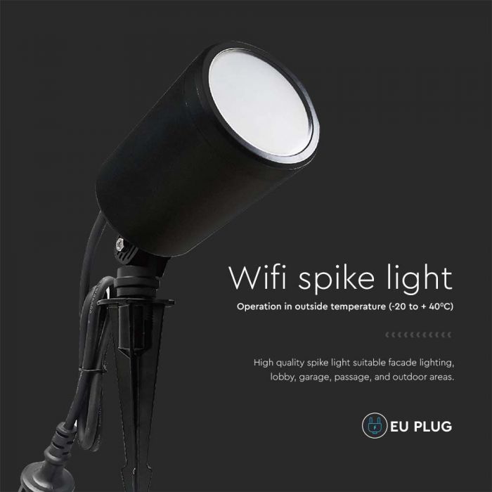 LED 7W WIFI LED SPIKE LIGHT 3IN1+RGB IP65 BLACK