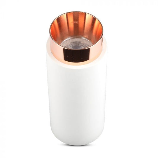 LED SURFACE GYPSUM ROUND WITH METAL MATT ROSE GOLD BOTTOM GU10 200X80