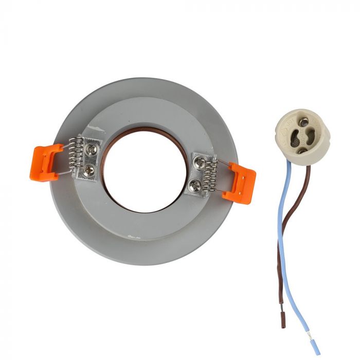 LED BRACKET GU10 ROUND GYPSUM GREY WITH MAT ROSE GOLD BOTTOM 100X40 (80)