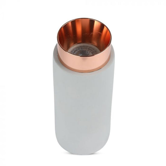 LED SURFACE GYPSUM ROUND GREY WITH MAT ROSE GOLD BOTTOM 200X80
