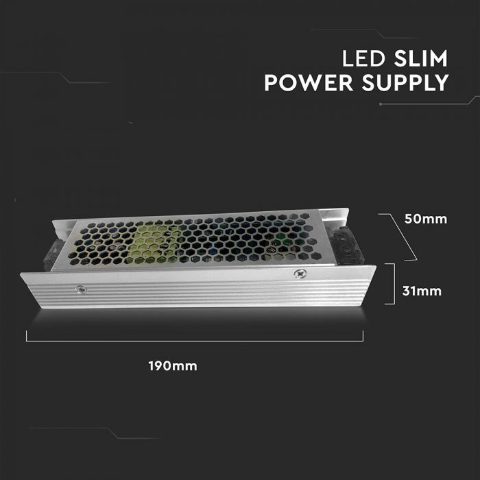 LED POWER SUPPLY 120W 5A SLIM 190X50X31 24V